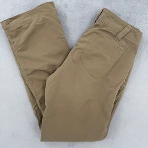 Marmot Womens Flannel Lined Waist Hiking Pants Straight Leg Outdoor Canvas Sz 4